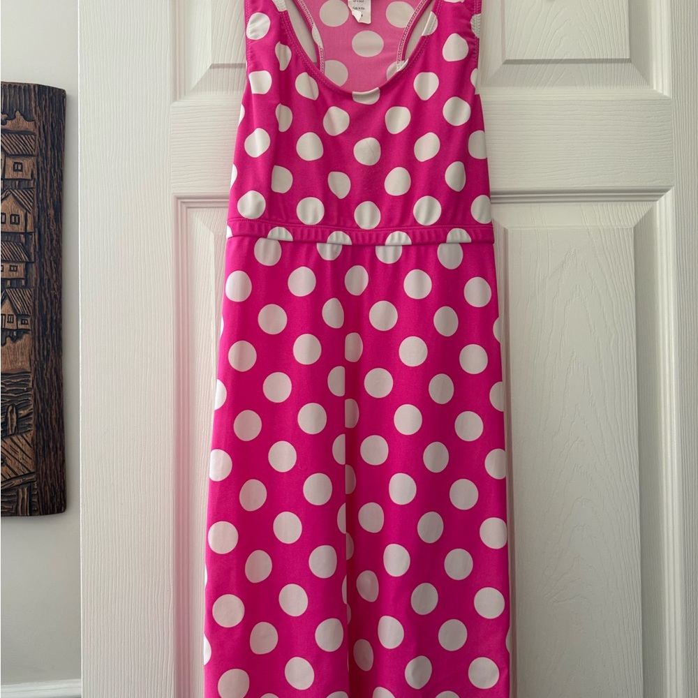 Spunk Wear Pink and White Sleeveless Sundress Midi